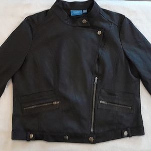 Simply Vera faux leather jacket, size XL, black